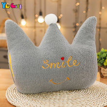 Load image into Gallery viewer, Soft Plush Pillow Cushion Pink Grey Clouds Star Crown Stuffed Toy Plush Handwarmer Baby Kids Toy Pillow Sofa Bed Decoration