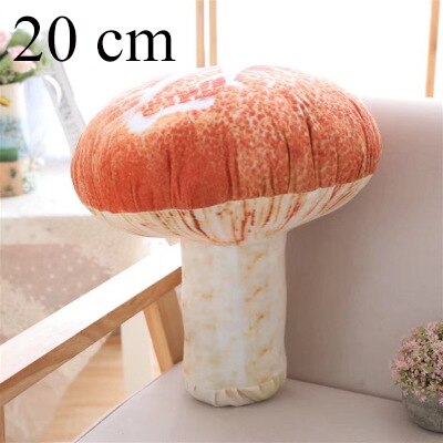 Plush Toys Mushroom 20cm Soft Kawaii Cute Valentine 3d Small Food Vegetable Home Pillow Plush Kids Toys Stuffed Stuffing Zipper
