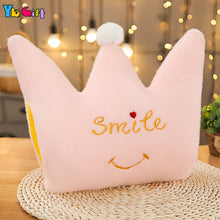 Load image into Gallery viewer, Soft Plush Pillow Cushion Pink Grey Clouds Star Crown Stuffed Toy Plush Handwarmer Baby Kids Toy Pillow Sofa Bed Decoration
